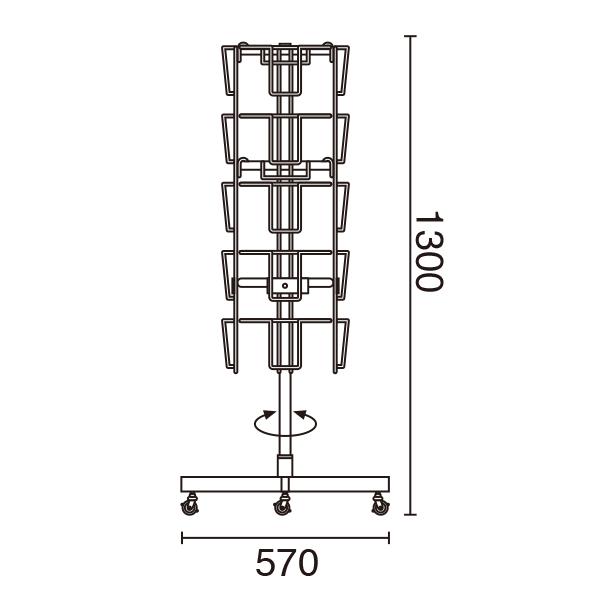 回転カタログ入れ （A4 5段 4面）