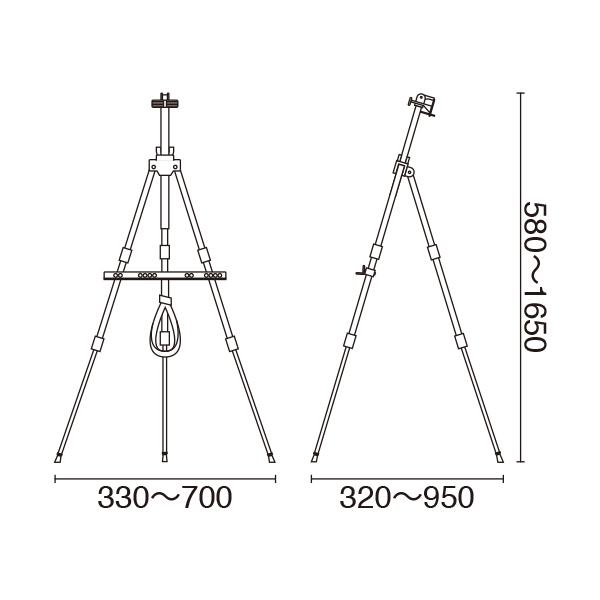 イーゼルスタンド『クリアアルミイーゼル 701S』